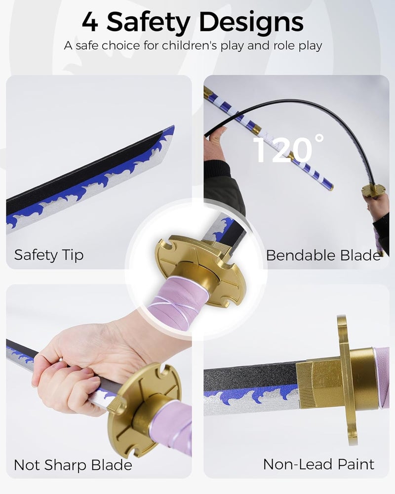 Cold Blade Katana Sword - 41 inches Katana Replica with Holster Belt and Display Stand - Sword with Authentic Design - Image 4